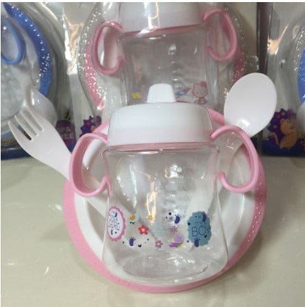 4 In 1 Baby Feeding Spoon, Baby Bowl With Fork And Spoon And Drinking Cup, Feeding Series Training Set 4 In 1 Baby Feeding Spoon, Baby Bowl With Fork And Spoon And Drinking Cup, Feeding Series Training Set